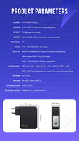 Chargeur rapide GaN 240 W PD3.1 de type C avec prise murale CE RoHS UE, sans câble, adaptateur secteur USB-C PD 240 W pour téléphone portable et ordinateur portable
