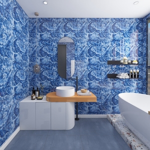 <span class=keywords><strong>60x60</strong></span> đầy đủ cơ thể màu xanh bóng nội thất căn hộ tráng men đánh bóng Sứ sàn đá cẩm thạch tường gạch - Product Image 4