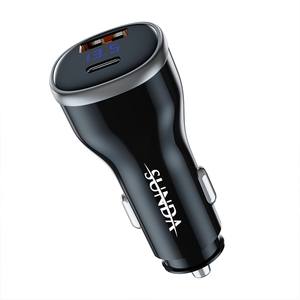 QC 3.0 車載充電器 24V 車載バッテリー充電器 急速充電 車載USB充電器 51W デジタルディスプレイ 急速充電 12-24V車両対応 - Product Image 1