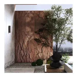Paneles de pared de piedra artificial de imitación de piedra PU de instalación rápida al por mayor decoración exterior piedra de roca de Río