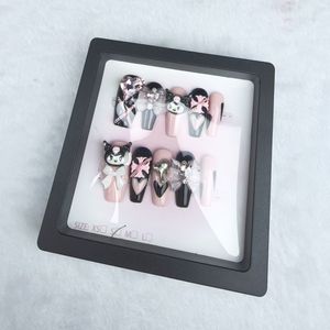 Ongles à presser pur dessin animé fait à la main style mignon <span class=keywords><strong>Kurokami</strong></span> réutilisable de haute qualité - Product Image 6