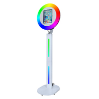 Cabina de Fotos Portátil de Alta Calidad con Bluetooth, Soporte para iPad, Anillo de Luz RGB, Cabina de Fotos para Fiestas y Eventos, Máquina de Selfies
