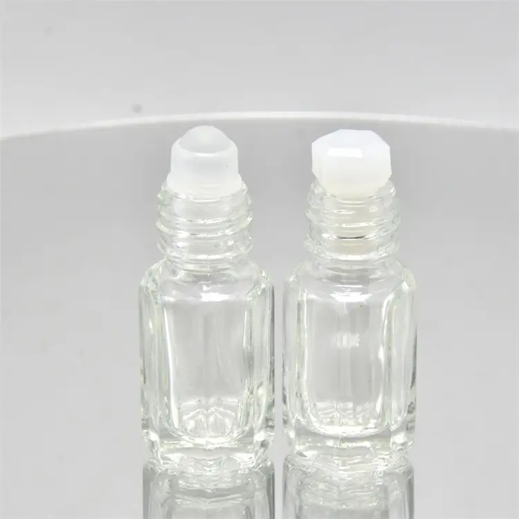 Desain Terbaru 2023 Botol Kaca Kosong Minyak Wangi Attar dengan Botol Rol Kaca 3Ml 6Ml 12Ml