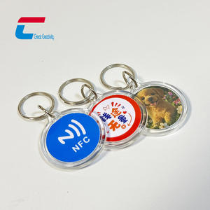 Porte-clés <span class=keywords><strong>de</strong></span> <span class=keywords><strong>carte</strong></span> <span class=keywords><strong>de</strong></span> <span class=keywords><strong>visite</strong></span> personnalisé et varié en acrylique transparent RFID/NFC étanche - Product Image 1