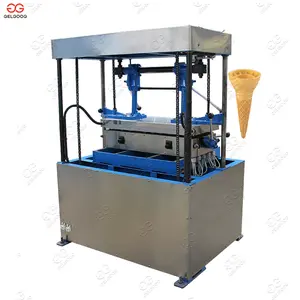 Haute Qualité Gaz Chaleur Semi Automatique Neige Sucre Glace Biscuit Kono Pizza Cono Cuisson De Gaufrette de Cône Machine Pour vente