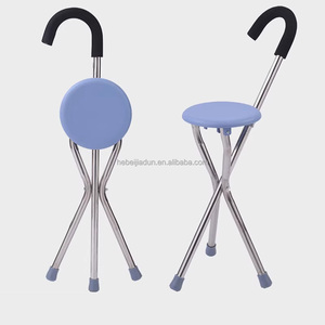 Canne portable réglable en hauteur avec siège pliable <span class=keywords><strong>pour</strong></span> la rééducation de l'arthrite - Product Image 1