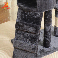 Nouvelle Conception Arbre à Chat en Bois Naturel et Sisal Grande Tour d'Escalade du Sol au Plafond pour Chat