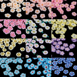 10 g/sac fleur manucure décoration bricolage conception ongles breloques accessoire couleur bonbon doux poterie 3D fleur pour ongles - Product Image 2