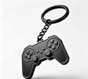 Game Controller Metal Key Chain Pendant Black Zinc Alloy <b>Keyring</b> Cartoon Gift for Backpack and Keys - Product Image 3