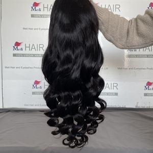 Peluca frontal 13x4 de onda suelta al por mayor, venta de pelucas de cabello virgen natural sin procesar, densidad del 180%, pelucas de cabello humano virgen con encaje frontal transparente. - Product Image 3