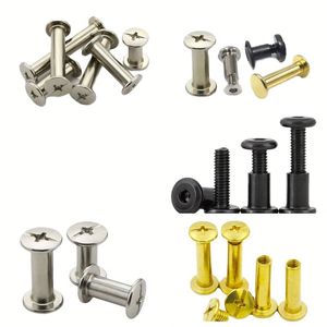 Tornillos Chicago de Acero Inoxidable con Cabeza Hexagonal Plana y Cabeza Redonda Avellanada para Macho y Hembra - Product Image 1