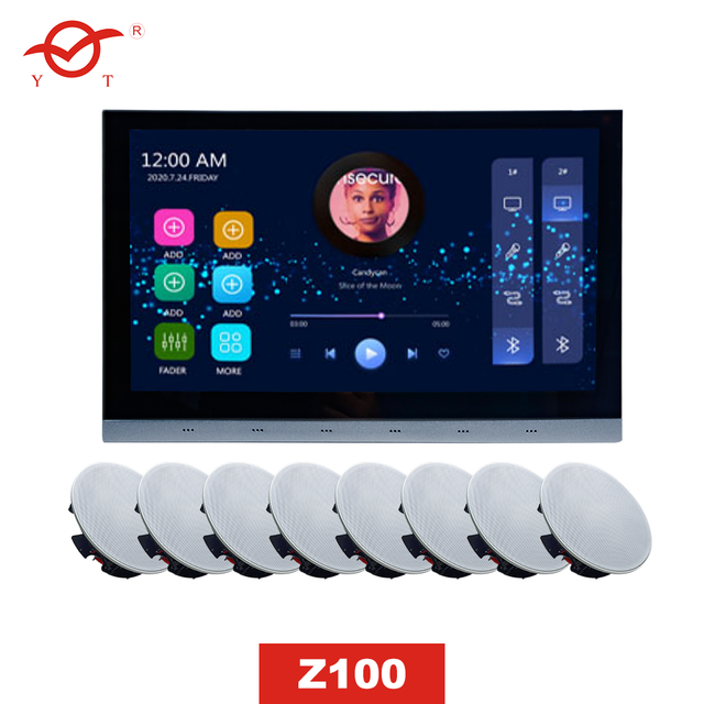 Smart Home Sound Karaoke System Touch Screen in Wall Audio Digital Amplifier Android 5.1 System