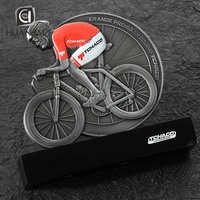 Plaque métallique personnalisée 3D pour cyclisme, remise de prix, trophée, médailles, plaques