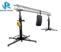 Système de levage professionnel pour enceintes et éclairages, hauteur réglable de 2 à 6 m, capacité de 250 kg