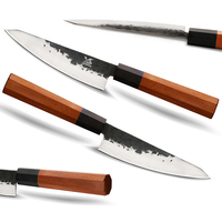 Couteau utilitaire de style japonais en acier inoxydable de qualité supérieure avec manche en ébène, ambidextre, pour une utilisation en cuisine