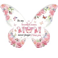 Support papillon en acrylique, ornement de bureau en verre organique haute transparence, en gros, stock disponible