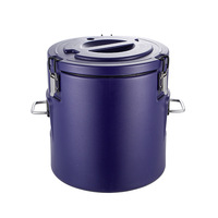 Seau isotherme coloré en acier inoxydable avec fermoir, conteneur réfrigérant en mousse PU haute densité pour la restauration, les plats à emporter et les fêtes