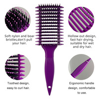 Haute qualité boucle définition brosse à cheveux femmes professionnel démêlant brosse à cheveux bouclés pour les femmes humides secs bouclés
