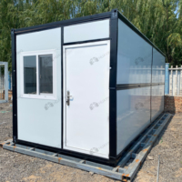 Module de logement prêt à l'emploi, maison préfabriquée pliable en conteneur avec structure en acier et panneaux sandwich pour bâtiment de bureaux