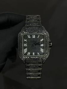 Reloj mecánico de lujo para hombre, de alta calidad, completamente negro, con incrustaciones de carbono y silicona, diseño personalizado, para negocios. - Product Image 3