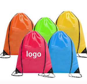 Promotional Custom Logo Pattern Business Multicolor Shopping Gym Backpack Drawstring Bags