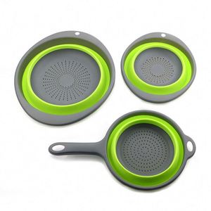 Passoire en silicone créative pliable pour laver les légumes et les fruits, panier de rangement pliable - Product Image 1