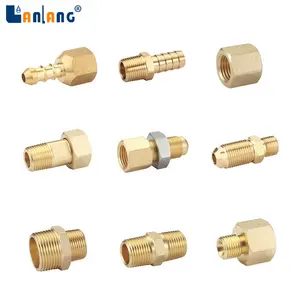 Lanlang Oem Hvac Industrie Vrouwelijke Connector Tubing Dot Lucht Rem Adapter Messing Fittingen