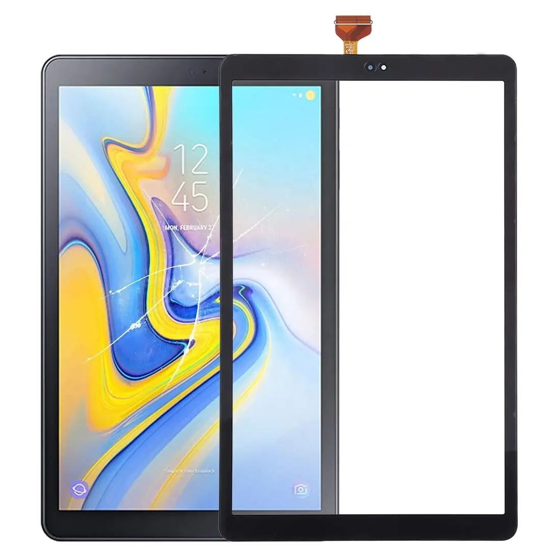 Digitalizador de reparación de tableta para Samsung Galaxy Tab A 10 pulgadas T590 Panel de reemplazo de vidrio de tableta de pantalla táctil de