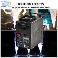 Máquina de Humo LED RGBW DMX512 Inalámbrica de 24x10W, Equipo de Efectos de Niebla Metálica de 2500W para Bodas, Fiestas, DJ, Discotecas y Celebraciones