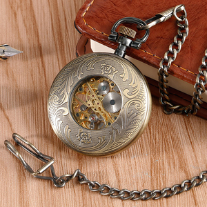 <span class=keywords><strong>Montre</strong></span> de poche mécanique manuelle en bronze à chiffres romains de luxe à face ouverte avec chaîne pour <span class=keywords><strong>homme</strong></span> cadeau <span class=keywords><strong>vintage</strong></span> - Product Image 6