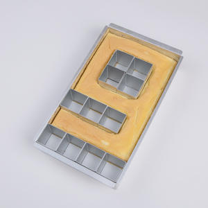 Números para pasteles, moldes para hornear pasteles, latas cuadradas para pasteles, juego de utensilios para hornear con letras apilables DIY para boda, cumpleaños con 12 piezas - Product Image 6