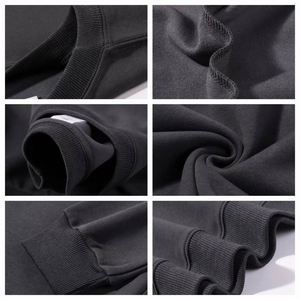 Wholesale 350GSM Crew Neck Unisex 100% Cotton Oversized Sweatshirt Embroidered Crewneck Men Blank O Neck Sweatshirt Hoodie - Product Image 4