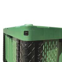 Conteneur de palette en plastique pliable, empilable, robuste, pour stockage en vrac, logistique d'entrepôt, déménagement, emballage, vente en gros