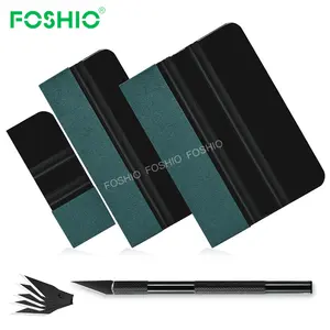 Foshio डिजाइन वाहन खिड़की टिंट किट प्लास्टिक Squeegee शिल्प Vinyl निराई उपकरण सेट