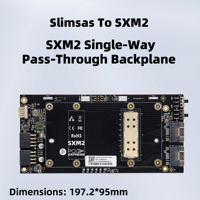 Adaptateur SXM2 SlimSAS PCIe 3.0 X16 vers double SFF-8654 à passage direct, alimentation GPU double 8 broches, moulage privé fabriqué en Chine