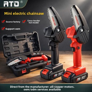 Mini tronçonneuse portative à batterie lithium 4 pouces 24V sans fil pour la coupe du bois, avec 4/6 batteries lithium rechargeables - Product Image 4
