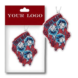 Ambientadores de Papel Personalizables para Auto y Hogar con Estilos Musicales y Románticos, Diseño de Logotipo Personalizado - Product Image 1