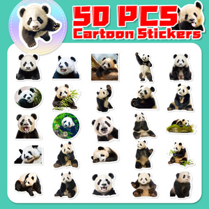 50PCS Mignon Panda Géant Autocollant Planche À Roulettes Autocollant Décoratif Étanche Diy Autocollants pour Enfants - Product Image 5