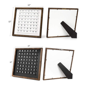 <span class=keywords><strong>Tableau</strong></span> d'affichage rustique en bois et feutre pour messages et annonces, avec lettres interchangeables - Product Image 3