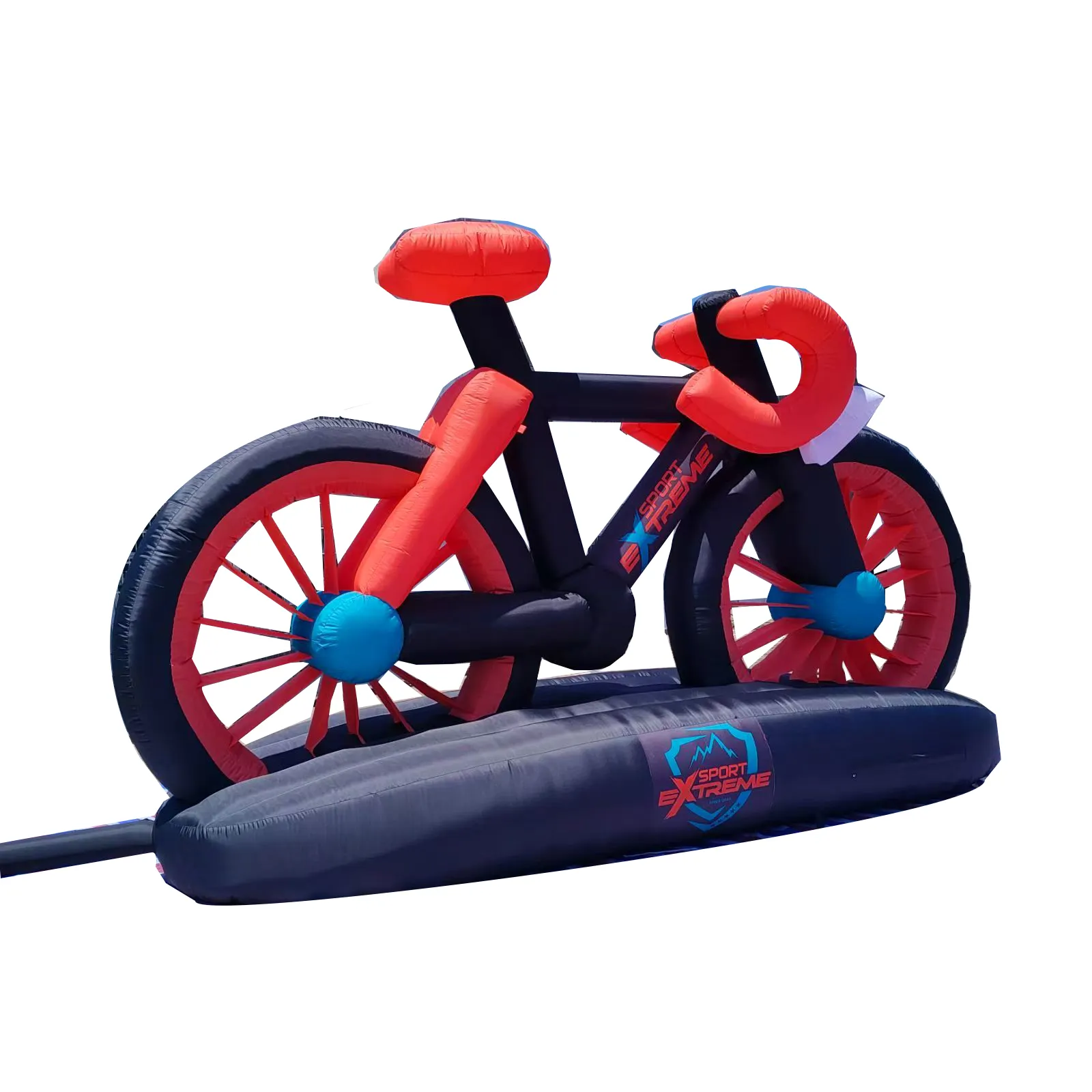 Bicicleta inflable gigante de 2,5 mH personalizada, modelo de bicicleta inflable publicitaria para promoción y decoración