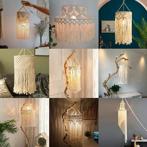 Bán Buôn Macrame Đèn Bóng Râm Boho Treo Pendant Light Cover Đèn Bóng Râm Ánh Sáng Trần Bóng Râm Cho Đám Cưới Trang Trí Nội Thất - Product Image 6