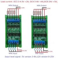 Amplificador de señal OPMSB08 8CH PWM NPN/PNP DC 3,3-24V 0-2kHz convertidor de nivel lógico controlador LED 5A IO módulo amplificador de corriente