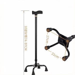 Canne télescopique légère en alliage d'aluminium à une seule jambe, réglable, pour personnes âgées, bâton de marche, bâton de randonnée - Product Image 4