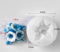 Fleur bougie parfumée moule bricolage diffuseur d'arôme pierre savon moule résine époxy artisanat Silicone Plumeria moule