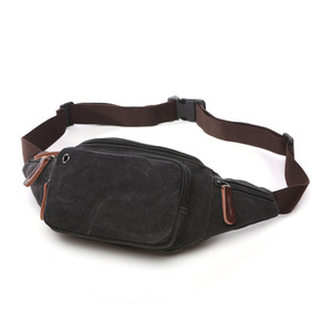Benutzerdefiniertes Logo Mehrfarbige 16oz Waschbare <span class=keywords><strong>Canvas</strong></span>- und Mikrofaser-Leder-Gürteltaschen Umhängetaschen Hüfttaschen - Product Image 1
