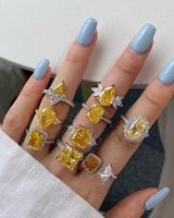 Bagues en zircon coloré personnalisées de haute qualité, argent sterling 925, bague de fiançailles en moissanite, bijoux en diamant pour femmes