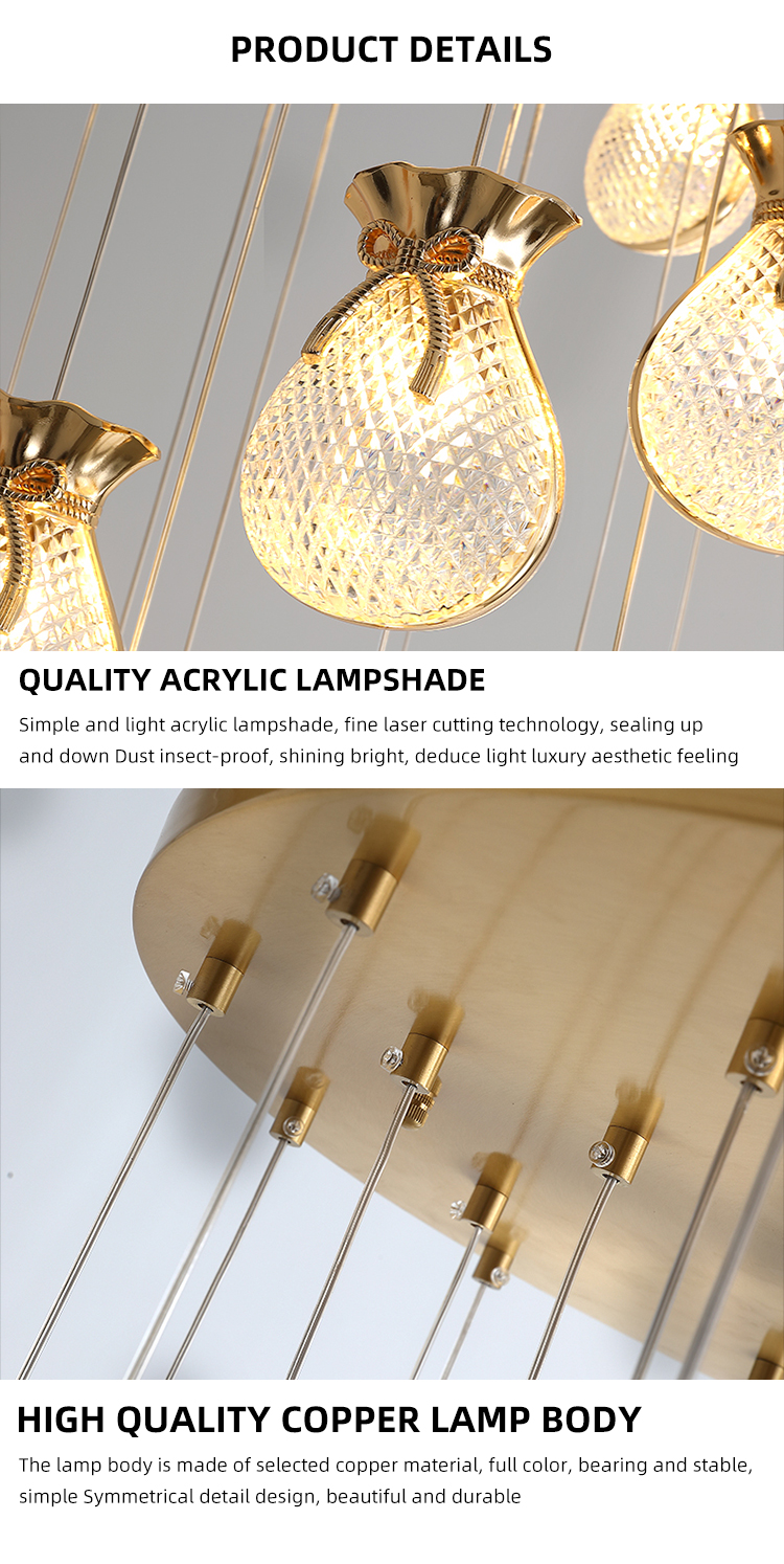 Hot Sale Luxury Pendant Lights Dining Living Room Hotel Modern LED Chandelier Lamp
