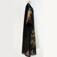 Robe de soirée Abaya pour femmes musulmanes de Dubaï, robe de fête ornée de diamants, longue robe arabe Kaftan, Jalabiya du Maroc, Vestidos, robe modeste à imprimé