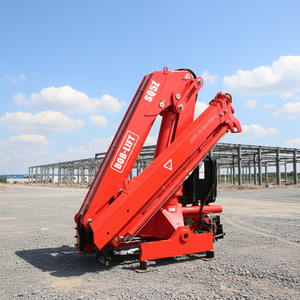Grúa Hidráulica para Camión Europeo de 6, 8 y 10 Toneladas, Grúa de Construcción con Cabrestante Hidráulico y Cesta para Personal - Product Image 1