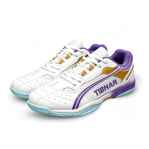 Zapatos de Tenis de Mesa Profesionales de Alta Calidad de la Marca <span class=keywords><strong>TIBHAR</strong></span>, Modelo 01922, Color Morado y Dorado, Zapatos Portátiles y Duraderos al por Mayor - Product Image 1